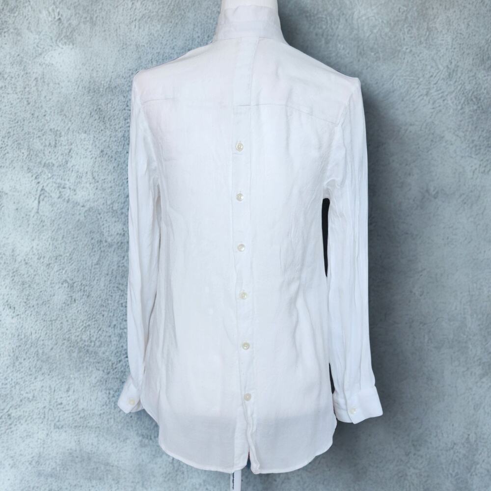 Anthropologie / Leifsdottir White Embroidered Bib-Front Blouse – Women Size 2 - Picture 6 of 9